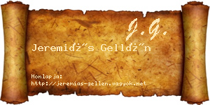 Jeremiás Gellén névjegykártya